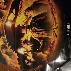 Vibrant Yellow Graphic Tee THE EPIC CONCLUSION OF THE JURASSIC PARK POSTER